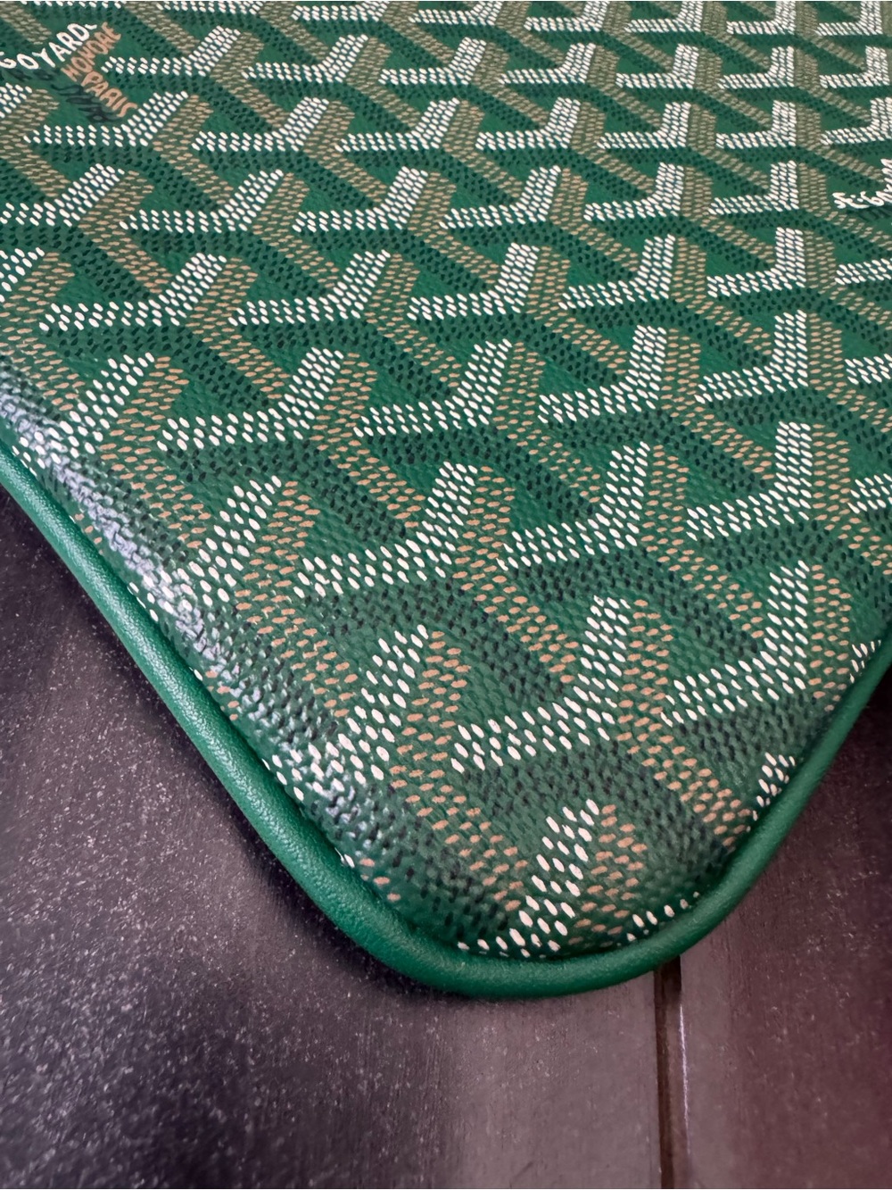 Inspired Green Chevron Patterned Canvas
Zip Pouch Clutch - Picture 9 of 9